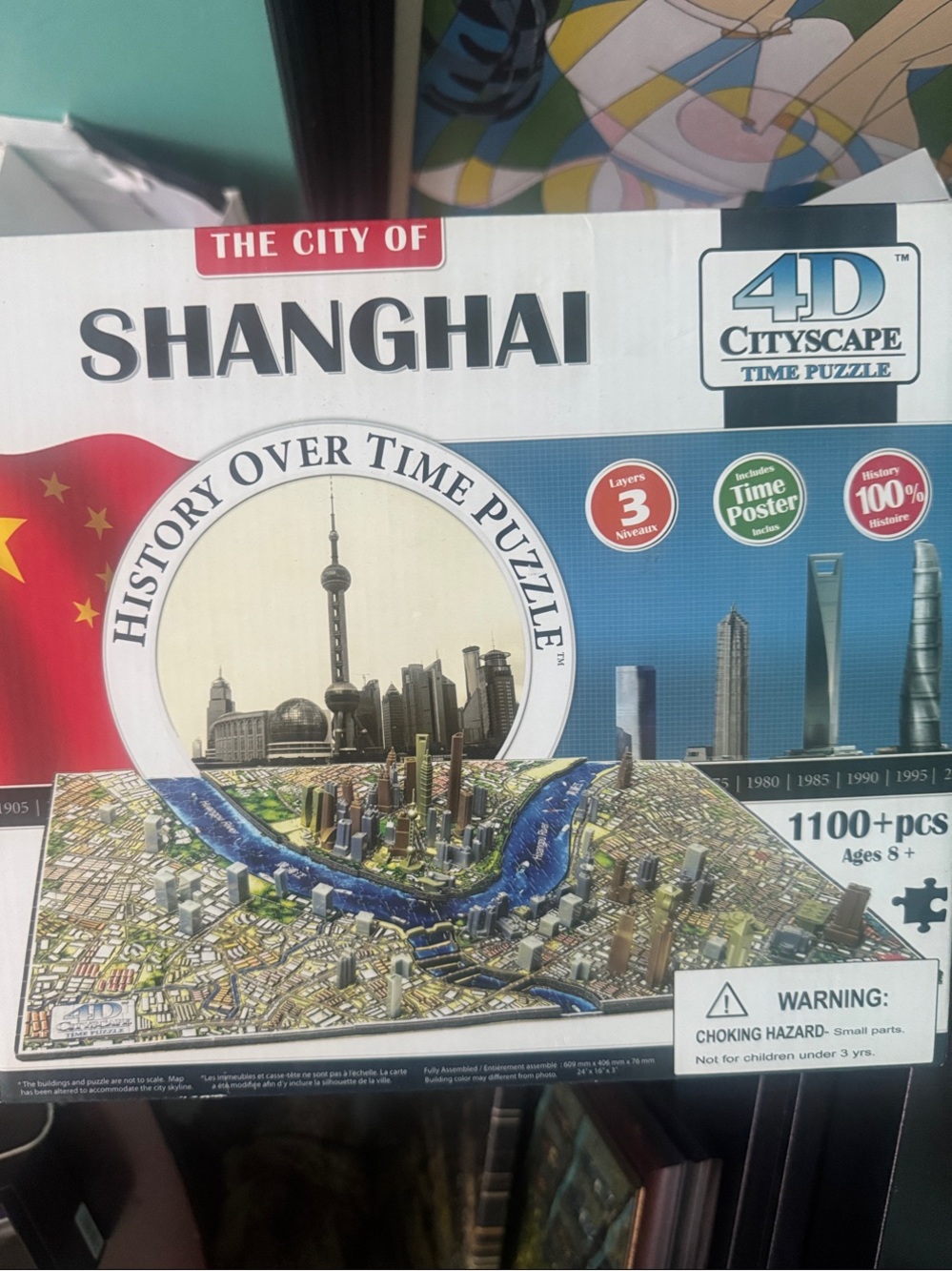 4D Cityscape Shanghai 1100+ Piece Time Puzzle - new, Every pieces in sealed bag